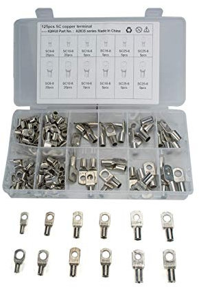 ZAORUN 125 Terminali PCS Filo connettore Capicorda Batteria Terminali SC Glimpse of Mouth Parte di Ricambio per Auto