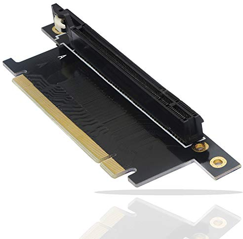 GINTOOYUN Pci-E 16x Riser Card, PCI Express 3.0 16X Cavo di prolunga 90 gradi ad alta velocità Riser Card -20 mm