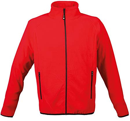 JRC Metz Man 993086 Felpa in Pile antipilling da Uomo 100% Poliestere Chiusura Zip Tasche Laterali Rosso (XS)