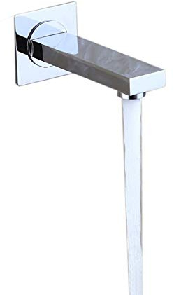 Wanneneinlauf Wand Badewanneneinlauf Messing Einlauf Zulauf Quadratisch Wanneneinlauf, G1 / 2,15 cm