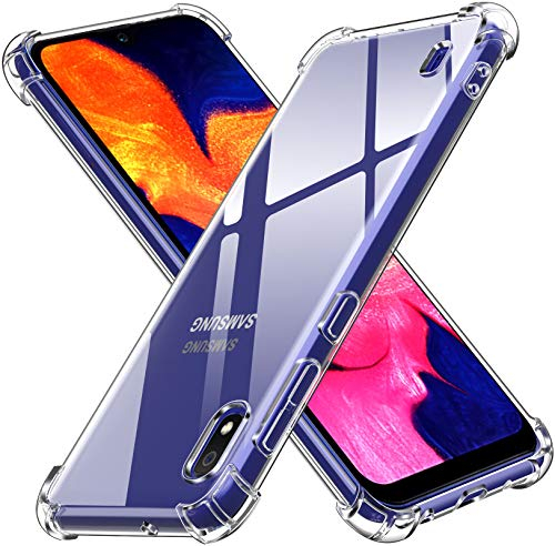 ivoler Coque pour Samsung Galaxy A10, Ultra Transparent Étui de Protection en Silicone Antichoc avec Coins Renforcés, Clair Mince Souple TPU Bumper Housse
