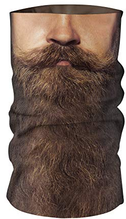 Maskworld Schlauchschal Multifunktionstuch Halstuch Kopftuch - Hipster Bart - stylish - atmungsaktiv - elastisch - für alle Gelegenheiten