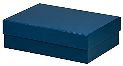 Rössler Geschenkbox mit Deckel | Box mit Deckel | Geschenkbox Geburtstag | Karton mit Deckel | Geschenk Box | Geschenkkarton mit Deckel | Maße: 196x264x80mm | Farbe: Blau | Navy