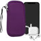 kwmobile Handytasche für Smartphones S - 4,5 - Neopren Handy Hülle Violett - Handy Tasche 14,4 x 8,3 cm Innenmaße