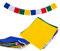 Himalayan Bazaar Gebetsfahnen, blanko, Set mit 10 5 tibetischen Farben, Gelb, Weiß, Blau, Grün, Rot, für Kunst, Handwerk, Dekoration von