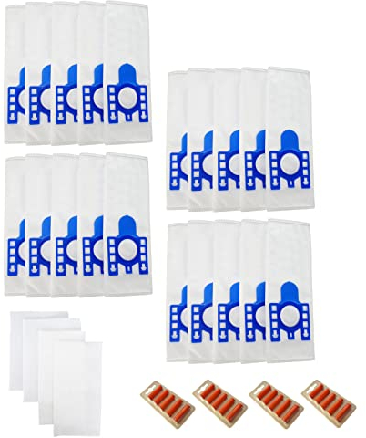 20 x Place4parts Compatible Vacuum Cleaner Hoover Bags & Filters for Miele GN C1 C2 C3 Powerline & 20 Fresheners