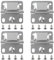 Cooler Stainless Steel Hinges with Screws Set - Compatible with Coleman ice Chest Coolers Replacement 5235 6262 6270 (4 Pack)