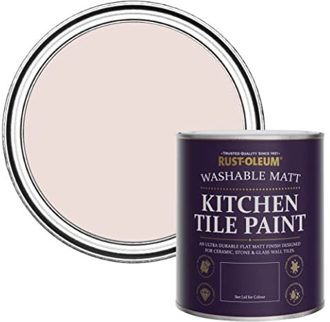 Rust-Oleum Pink water resistant Kitchen Tile Paint in Matt Finish - Elbow Beach 750ml