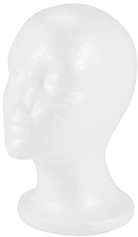 Aboiledy Weibliche Schaum Schaufensterpuppe Kopf, Styroporkopf Schaufensterpuppe, Wig Perückenständer Mannequin Kopf, Perrückenkopfhalter Kopfmodell Kopf für Masken Hüte DIY Dekoration
