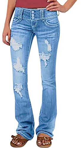 callmo Jeans Damen, Jeans Damen Hosen High Waist Hüftheben mit Hinten Reißverschluss Skinny Bleistift Pants Push Up Jeanshosen Bequeme Stretch Bleistifthose Stretch Legging Mode Streetwear