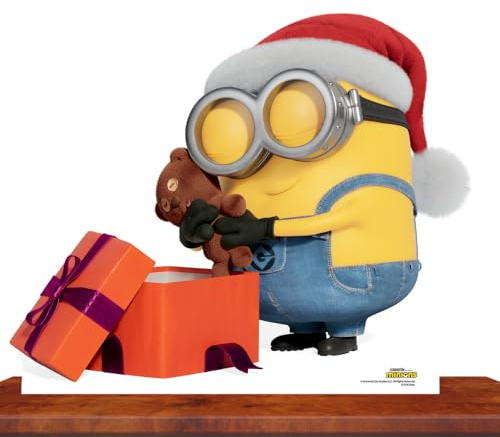 Star Cutouts SC4182 – Minion Bob Christmas Lifesize Cardboard Cutout, Festive Holiday Fun