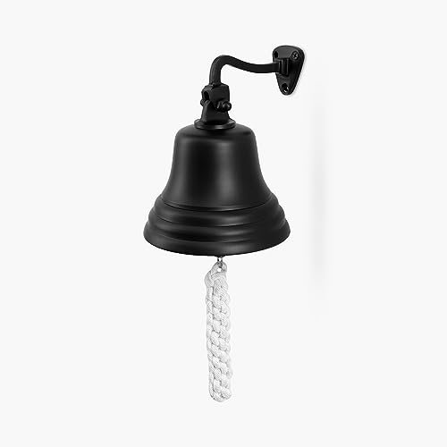 ACL Bar Accessories for Home Pub Hand Bell – Wall Mounted Bar Bell Nautical Decorations – Unique Black Bell with Loud Sound Ideal for Christmas, Reception, Pub 4 Inch