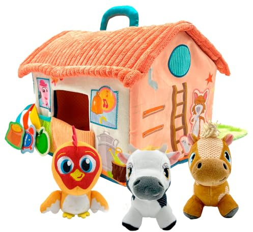 BANDAI La Granja De Zenón Primera Musical, Divertida y educativa Granja interactiva Multicolor AR85000