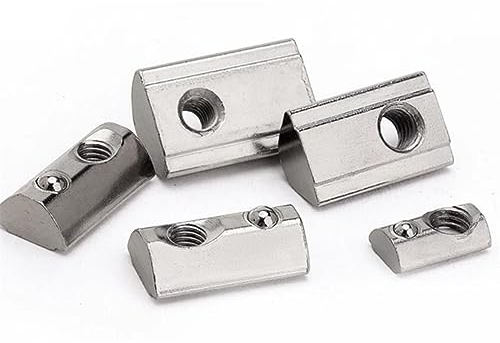 50 Stück M5 Nutenstein Nut 8 für 3030 Alu Profil 8mm mit Zentrierung Federkugel