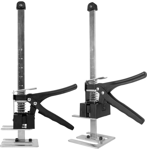 Guolich 2 Stück Arbeitssparende Armtürverwendung Plattenheber Schrankheber Klemmplatten-Nivelliersystem 1058 lb/480kg für Böden, Türen, Schrankinstallation Heber für Gipskartonplatten,38.8 CM