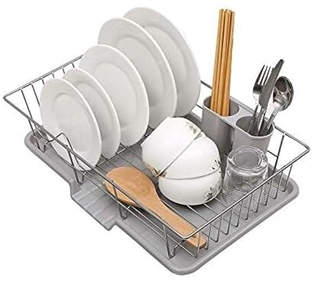 RAUGAJ Schüssel Abflussregal , Schüssel Rack Eisenschüssel Rack Mit Tropfschale Abflusskorb , Haushaltsgeschirrabfluss Rack , Küchenspüle Abflusskorb , Waschbecken Tsprocking Roch , Dawer Rake/a/48*30