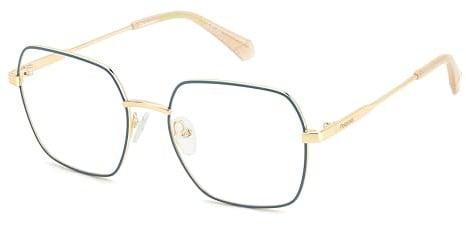 POLAROID Brille mit Sehstärke für Damen optional mit Sonnenbrillentönung oder Blaulichtfilter, Rechteckig, gefertigt aus Öko-Metall, Modell: 108080 (inklusive Brillenetui)