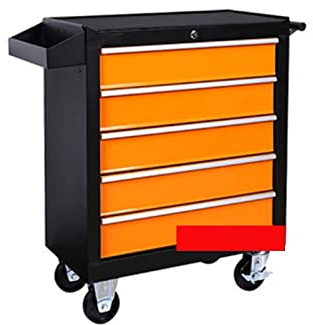 DA-25 5 Drawer Storage Tool Box Trolley Workshop Hardware Mobile Multi-Functional Auto Car Repair Maintenance Toolkit Cabinet Easy to Use for Beginners and Pros(A)
