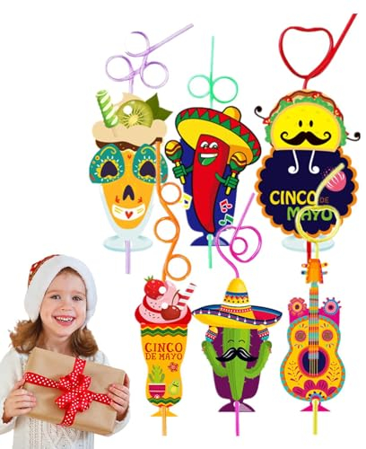 Mexikanische Themen-Partygeschenke – 5. Mai Basteln für Kinder, mexikanische Fiesta-Gummi-Armbänder, Karnevalsparty-Zubehör, mexikanische Geburtstagsparty-Zubehör, Dekorationen, Luau-Foto-Requisiten,
