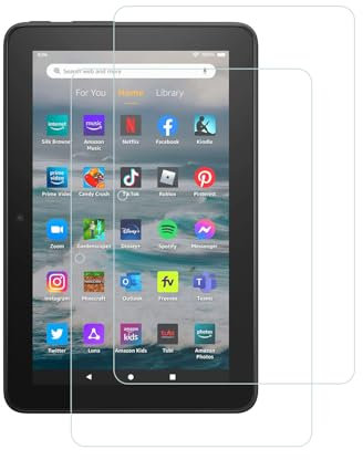 HYGMOCC Conception pour Amazon Kindle Fire 7 Tablet 7 pouces, (2022 Release -12th Generation) Protecteur d’écran en verre trempé, anti-rayures, sans bulles, haute définition (paquet de 2)
