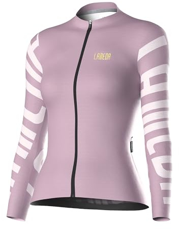 LAMEDA Radtrikot für Damen, langärmelig, atmungsaktiv, mit Taschen, Fahrrad-Shirts für Rennrad, Violett, Mittel