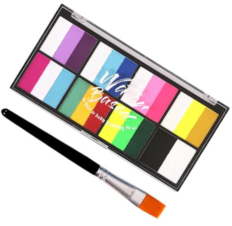 Healvian 1set Face Paint Set Color Water-based Paint for Festivals Parties and Cosplay Quick-drying Flexible and Kit Easy Cleanup