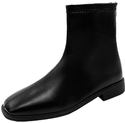 Generico Stivali Brillantini Donna Stivali Donna Gambale Stivali da Cowboy in PU Tinta Unita alla da Donna Stivali a metà Polpaccio da Donna Stivali con Tacco Scarpe Donna Dottor (Black, 38)