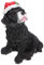OFFSCH Weihnachtsmütze Hundemodell Statue Resin Hund Decor Weihnachten Weich Haltbar Auto Zimmer Garten Dekoration