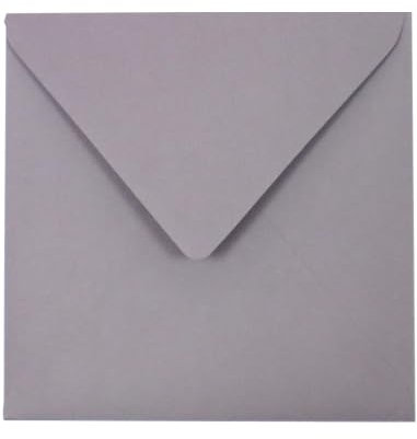 Netuno 100 quadratische Umschläge Dunkelgrau 15,3 x 15,3 cm 120g Malmero Schiste farbige Briefumschläge quadratisch edle Briefkuverts bunt hochwertig für Hochzeit Geburtstag Weihnachten Einladungen