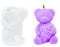 Bear Candle Mould, 3D Rose Teddy Bear Silicone Moulds Valentine's Day Resin Mold for Candle Making Handmade Soap Aromatherapy Fondant Cake Decoration