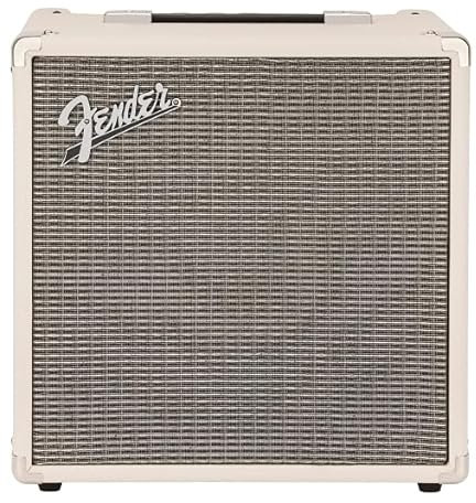 Fender Rumble 25, Bass Amp, 25W, Suitable for Electric Bass Guitar, Small/Compact Bass Practice Amp, Ivory