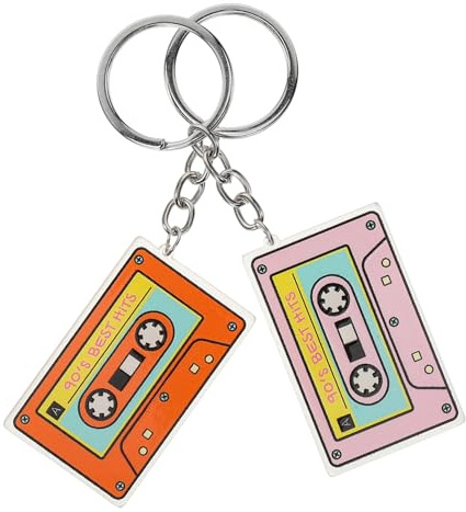 SEWOART 2 Stück-pack Acryl Schlüsselanhänger Aus Klebeband Farbenfrohe Taschen Und Schlüsselanhänger Kreatives Schlüsselaccessoire Für Alltag Und Geschenk
