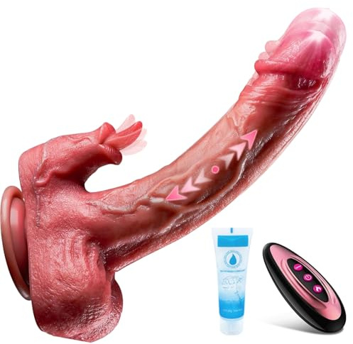 Gode Vibro-masseur Va et Vient Sex Toys,Vibromasseurs Feminin Clitoridien 10 Modes Télescopique & Vibrant Dildo sextoyse femme clitoridienne Sextoy Gode Anal Sextoyse Couple Plaisir
