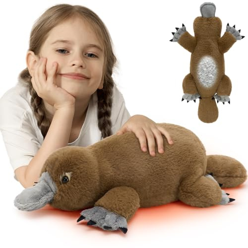 MorisMos 50cm lang riesen Schnabeltier Kuscheltier XXL,Braun groß Schnabeltier Plüschtier Stofftier,Geburtstag Weihnachten Geschenk Kinder Baby