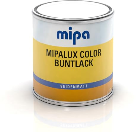 Mipalux Color Buntlack, Holzlack für Holzbauteile, Metall, Hart-PVC seidenmatt, RAL 7001 Silbergrau, 750 ml