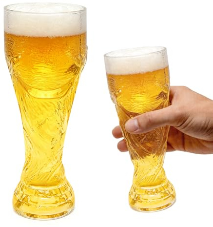 DASIAUTOEM Copas de cerveza del Campeonato Mundial, 500 ml, vasos de cerveza Hércules creativos, vasos de fútbol, cócteles, bebidas, para ver fútbol (350 m)