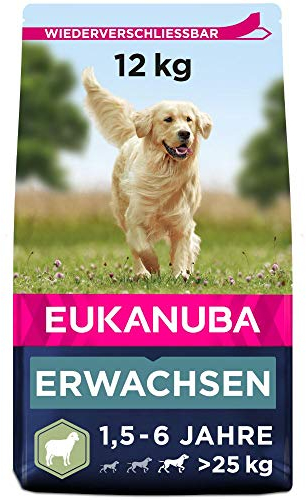 Eukanuba Hundefutter mit Lamm & Reis für große Rassen - Trockenfutter für ausgewachsene Hunde, 12 kg