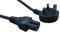 electrosmart 1m Black C15 Kettle Power Cable with Notch - UK Mains Plug to IEC Socket