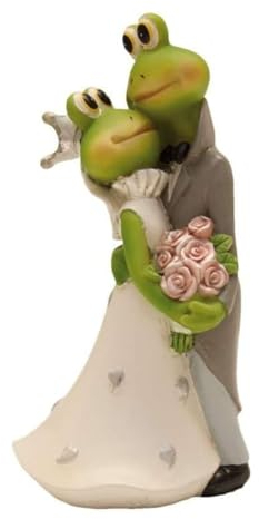 Cake Company Cake Topper Brautpaar Frosch küssend I Hochzeit Tortendekoration für besondere Momente I Tortenfigur aus hochwertigem Material