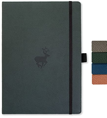 Dingbats* - Wildlife Lined Extra Large A4 Notebook - PU Leather Hardcover Journal for Work, Writing - Pocket, Elastic Closure, Pen Holder, Bookmark