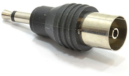 RF Pousser Tipo Femenino Coax Enchufe a 3,5 mm Mono Conector Jack Clavija Adaptador