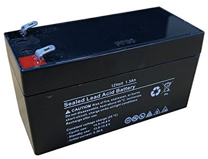 electrosmart 12V 1.3Ah Sealed Rechargeable Lead Acid Alarm Back Up Battery (One point Three Ah)