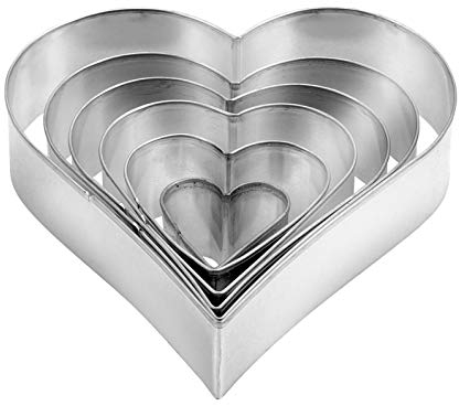 Tescoma JGO 6 Cortapastas Corazon Delicia, Metal, 6 Piezas, 6