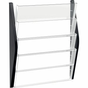 Helit Bogen-Prospekthalter 4x A3 Zeitungsformat schwarz