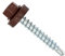 Color-Head Trapezblechschrauben 100 Stück, Farbe Oxidrot RAL3009, 4,8x80mm, Bohrschrauben, Blechschrauben mit EPDM-Unterlegscheibe, Dachschrauben verzinkt für Trapezblech & Blechdach