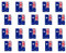 Wimpelkette mit Australien-Flagge, 10 m, 20 Flaggen, Kunststoff, für alle Wetterbedingungen, Sportveranstaltungen, Straßenpartys, Festivals und Feiern