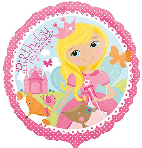 Amscan 3377901 Woodland Prinzessin Happy Birthday Ballon
