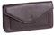 Demenbrieftasche Etui Portemonnaie aus echtem Vollnarben-Kalbsleder mit Münzfach und Druckknopf von DUDU Bordeaux