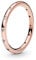 PANDORA Einfacher Funkelnder Band Ring in Roségold mit 14 Karat rosévergoldete Metalllegierung und Cubic Zirkonia Timeless Collection, Größe 52
