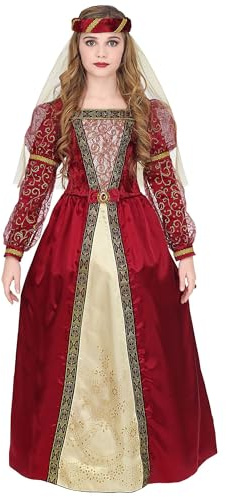 W WIDMANN MILANO Party Fashion - Kinderkostüm Mittelalter Prinzessin, Kleid, Königin, Burgfräulein, Faschingskostüme